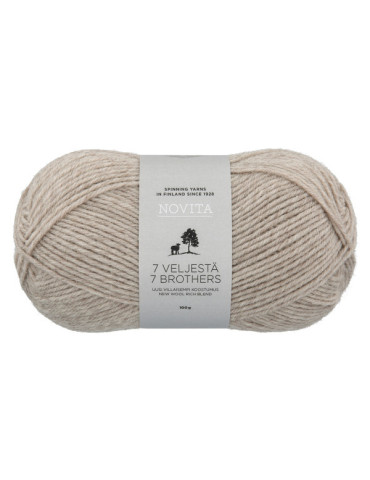 7 Veljestä 100g 060 hiekka Novita